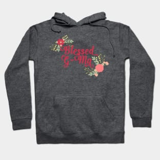 Blessed G-Ma Floral Christian Grandma Design Hoodie